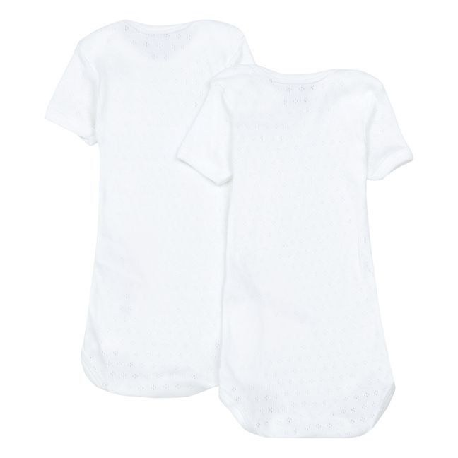 Pack de 2 Bodies Losange | Blanco