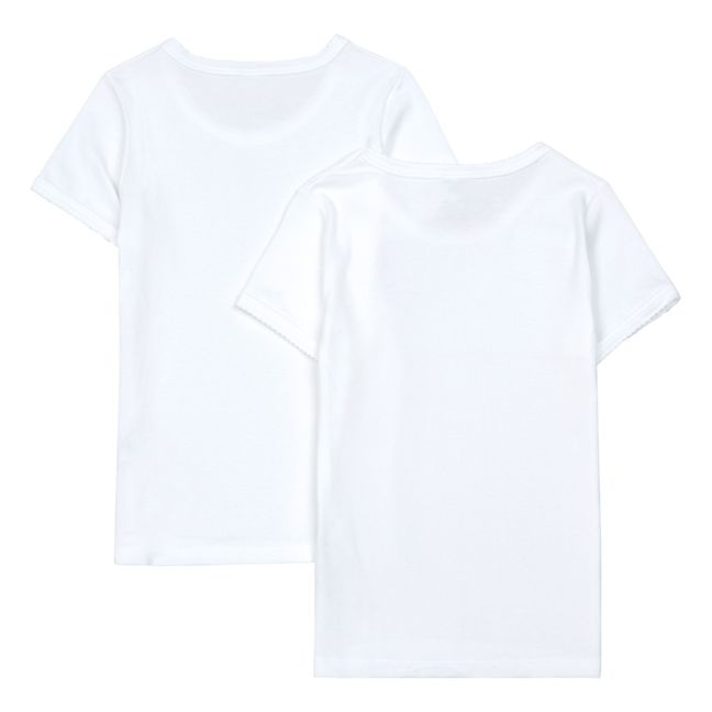 Lot 2 T-shirts Unis Blanc