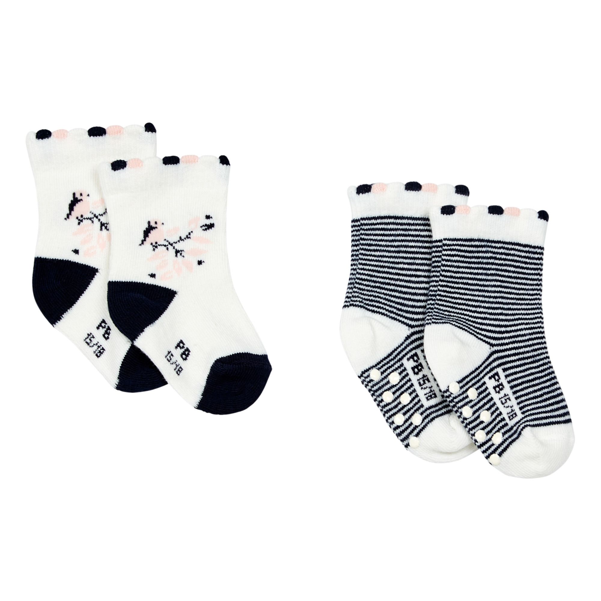 Petit Bateau - Lot 2 Paires Chaussettes - Fille - Blanc