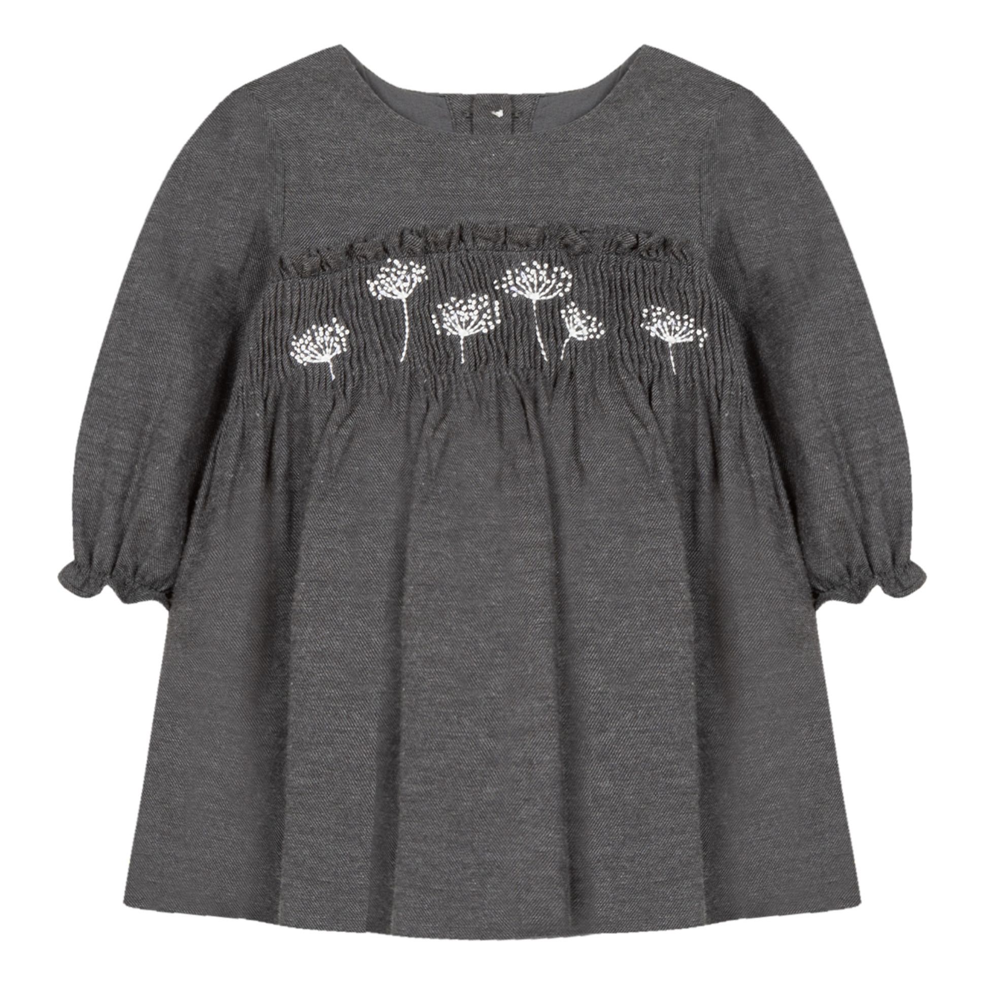 Tartine et Chocolat - Robe Brodée - Fille - Gris chiné