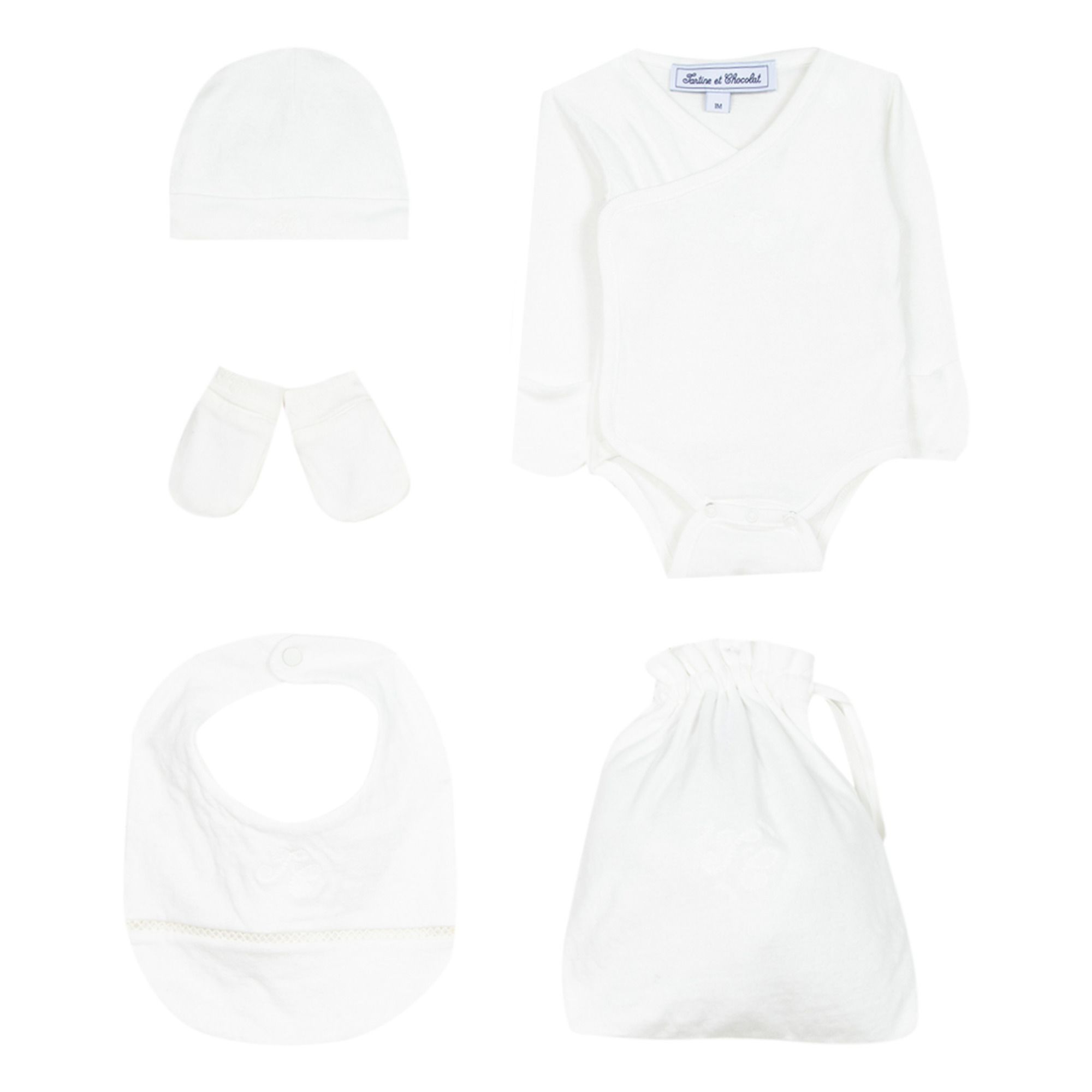 Tartine et Chocolat - Set 4 pièces Coton Bio - Fille - Ecru