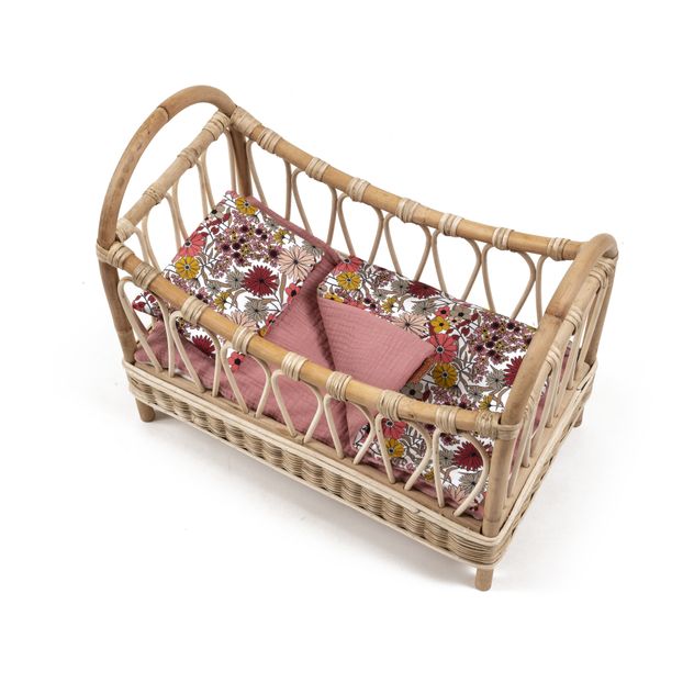 Lit Pour Poupee En Rotin Jambi Flora Et Ses Accessoires Minikane