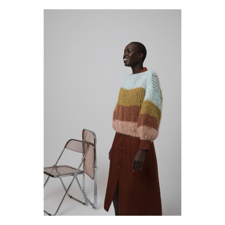 Jersey de mohair y lana Colorblock | Caramelo- Imagen del producto n°5