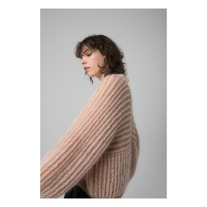 Centrum Diskurs kærlighed Maiami - Delicate Brioche Knit Mohair and Wool Cardigan - Camel | Smallable