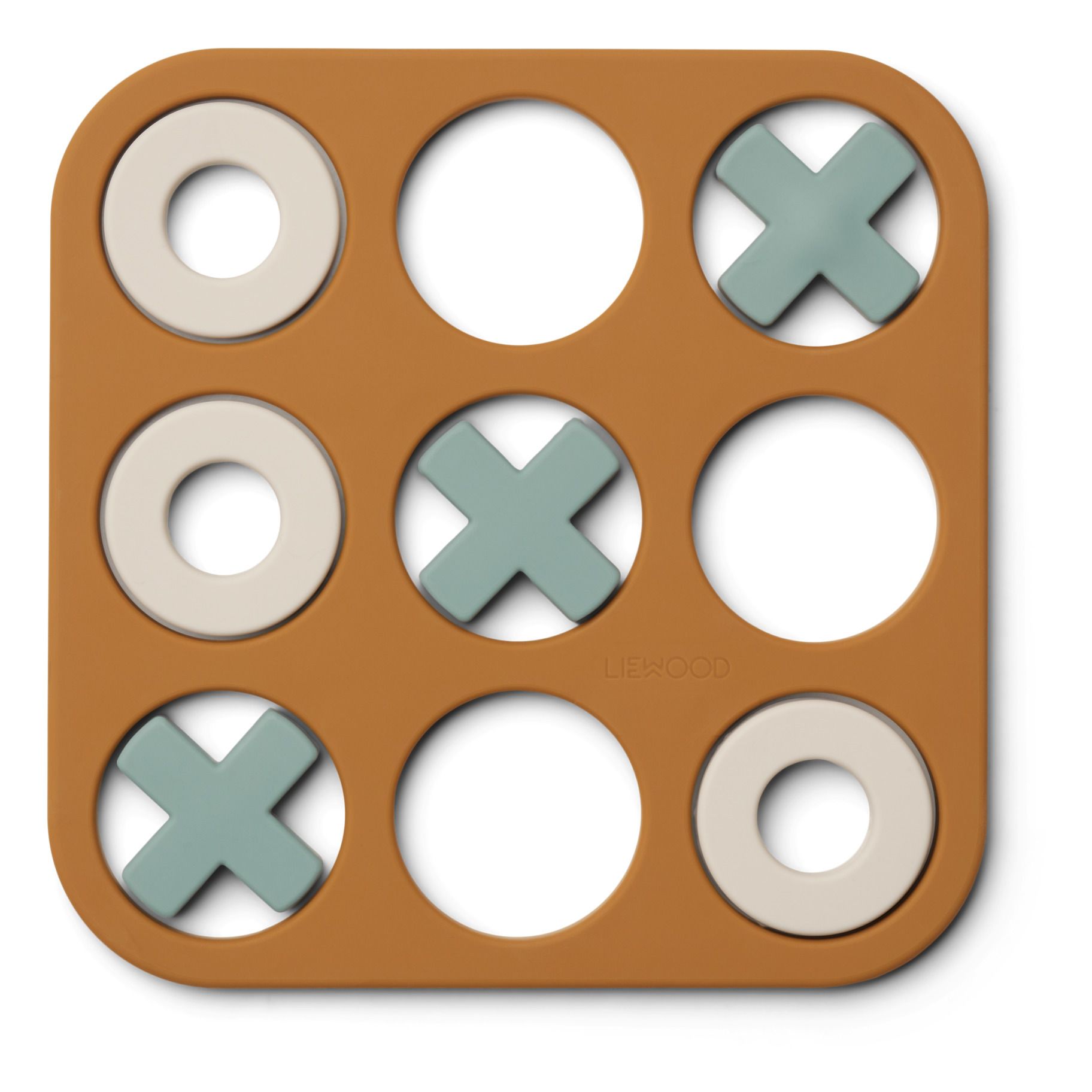 Liewood - Jeu du Tic tac toe en silicone - Caramel