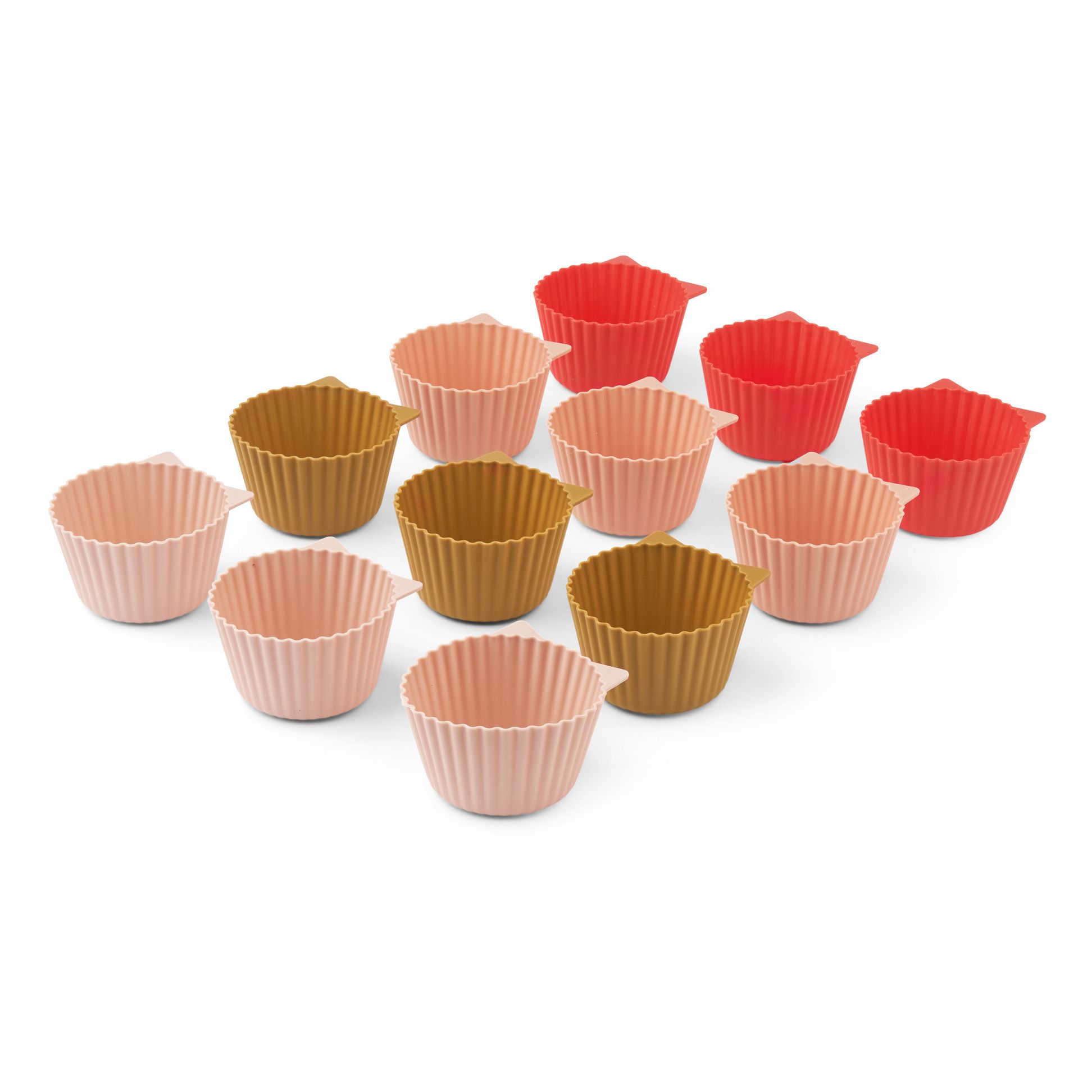 Liewood - Moules à cupcake Jerry en silicone - Set de 12 - Vieux Rose