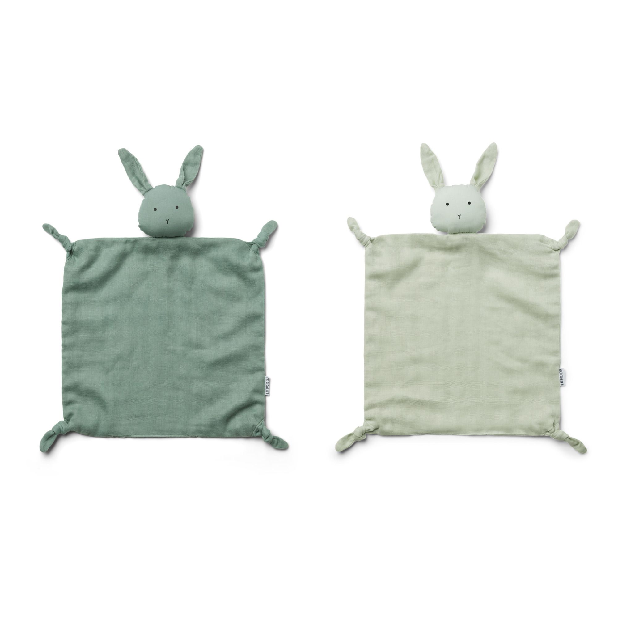 Liewood - Doudou Agnete en coton bio - Set de 2 - Vert Menthe