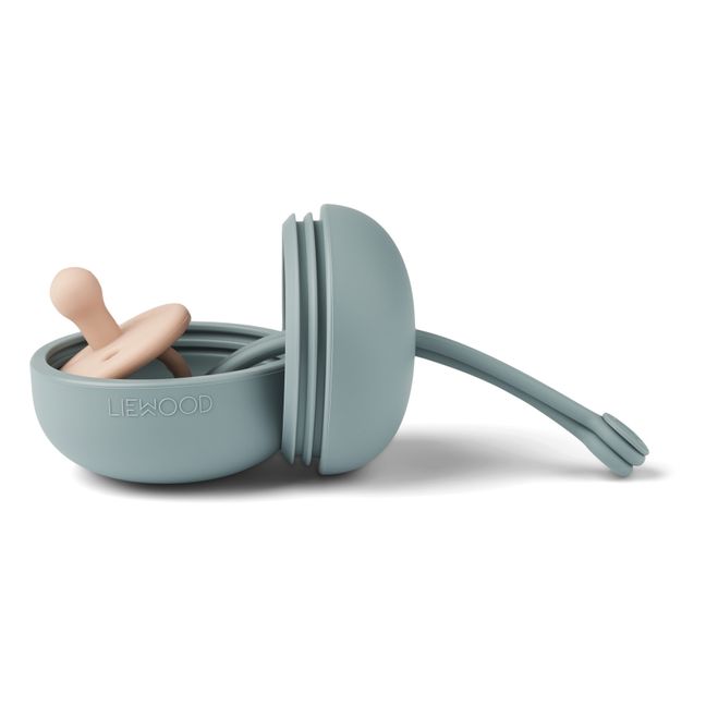 Boite à tétine Philip en silicone | Blue fog