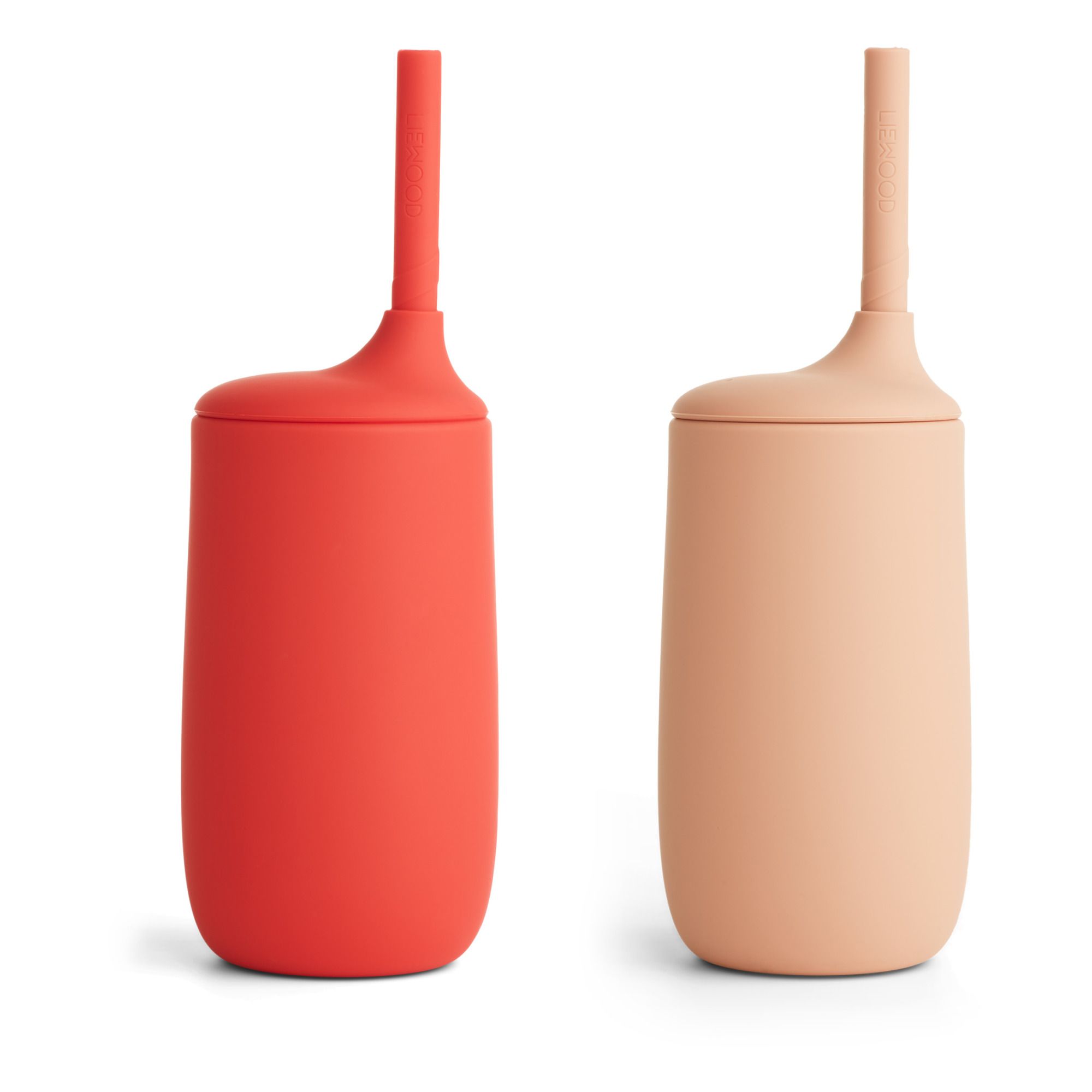Liewood - Gobelet avec paille Dylan en silicone - Set de 2 - Rouge