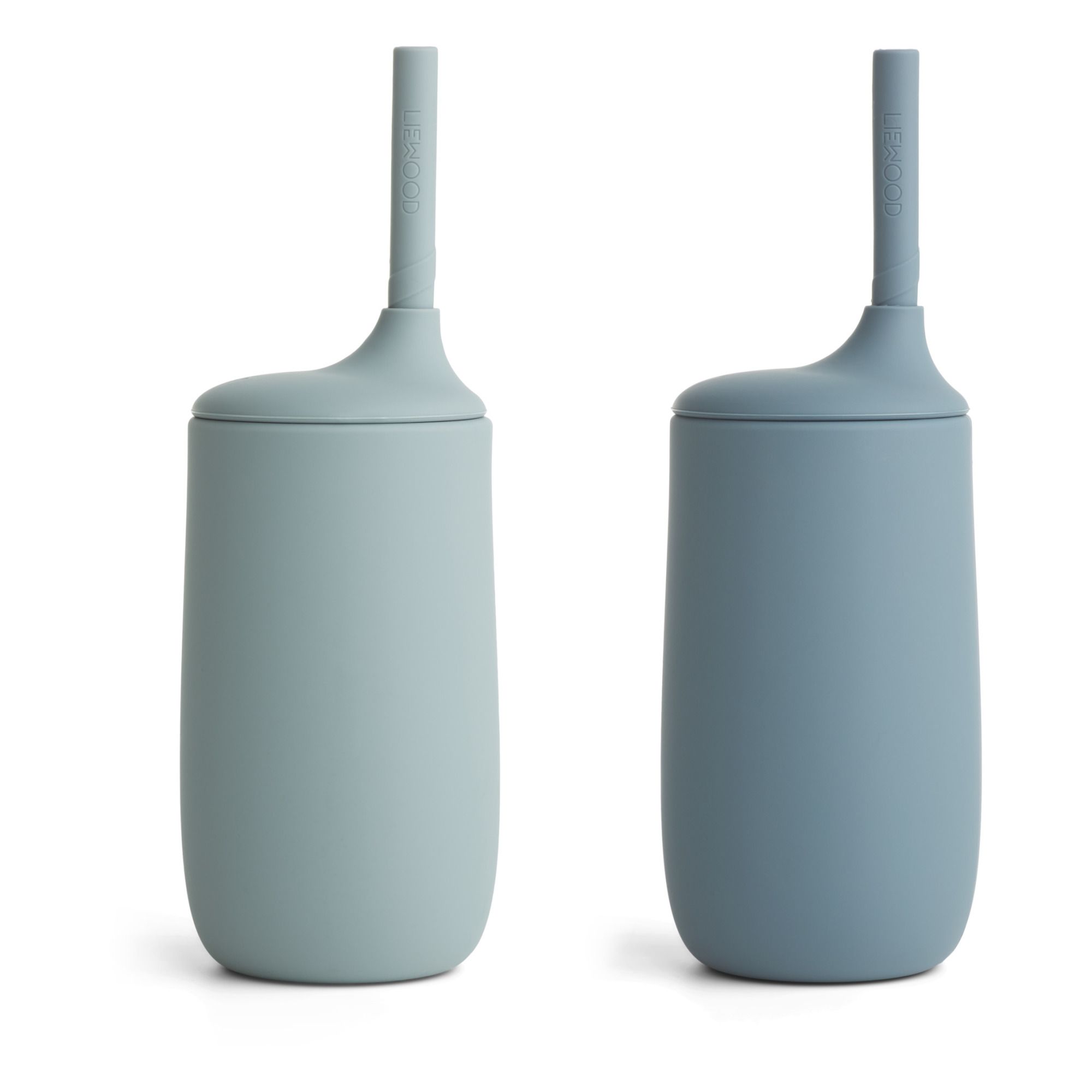 Liewood - Gobelet avec paille Dylan en silicone - Set de 2 - Bleu