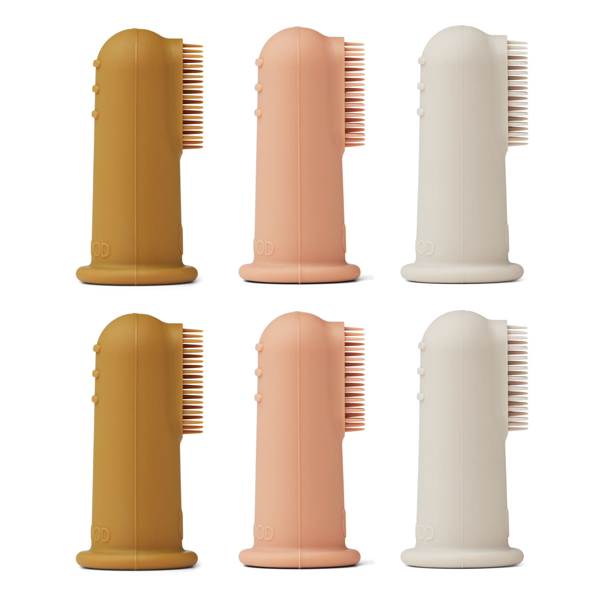 Liewood - Brosses à dents bébé Simon en silicone - Set de 6 - Sable