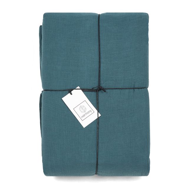 Funda nórdica Dili de velo de algodón | Azul