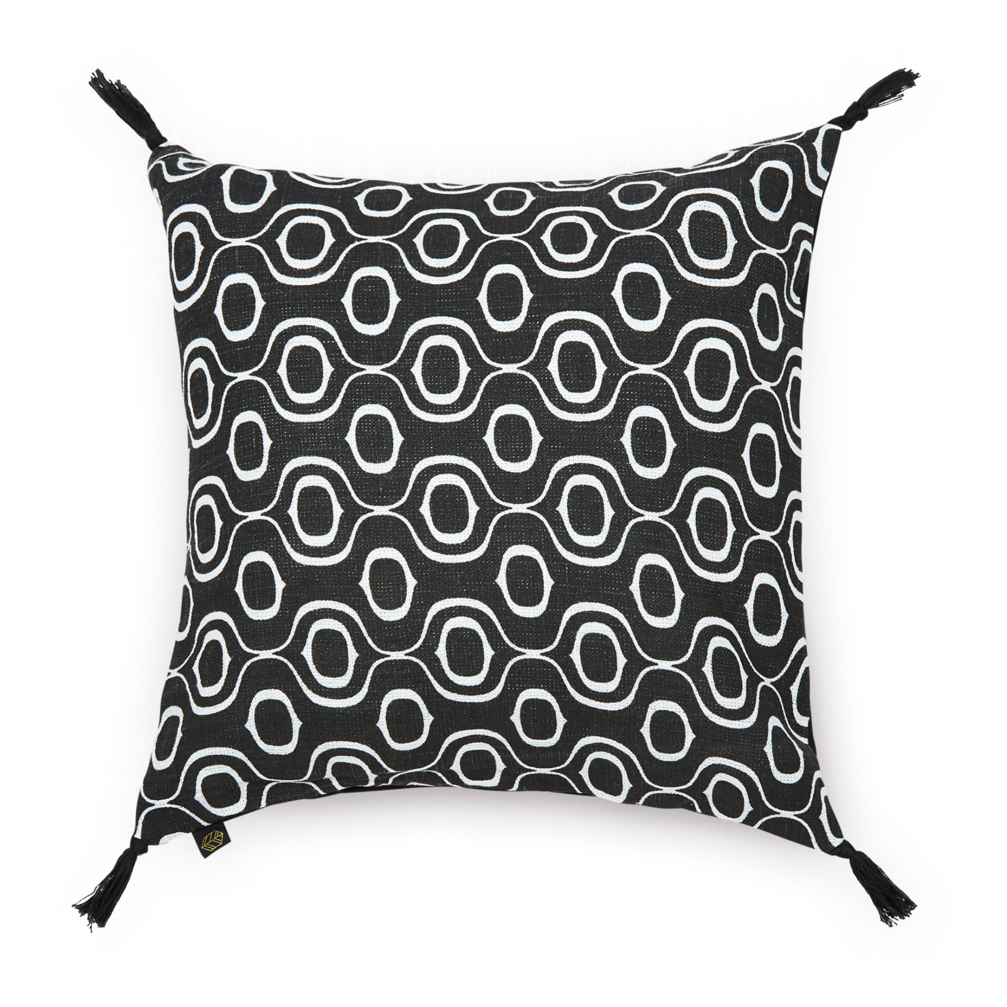 Harmony - Housse de coussin Ubud en lin lavé - Charbon