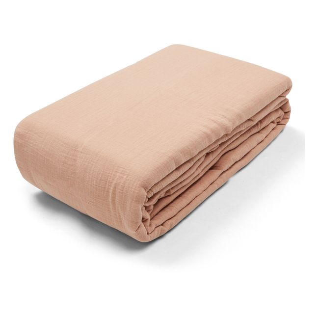 Funda nórdica Dili de velo de algodón | Beige rosado