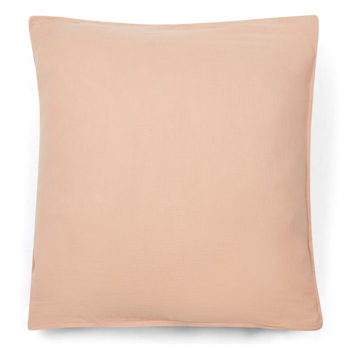 Funda de almohada Dili de velo de algodón | Beige rosado- Imagen del producto n°0