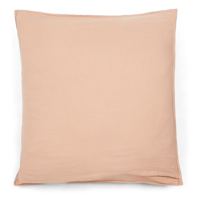 Taie d'oreiller Dili en voile de coton | Beige rosé