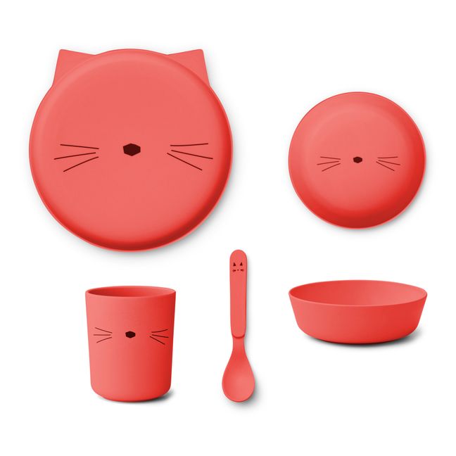 Set vaisselle Brody en PLA - set de 4  | Rouge