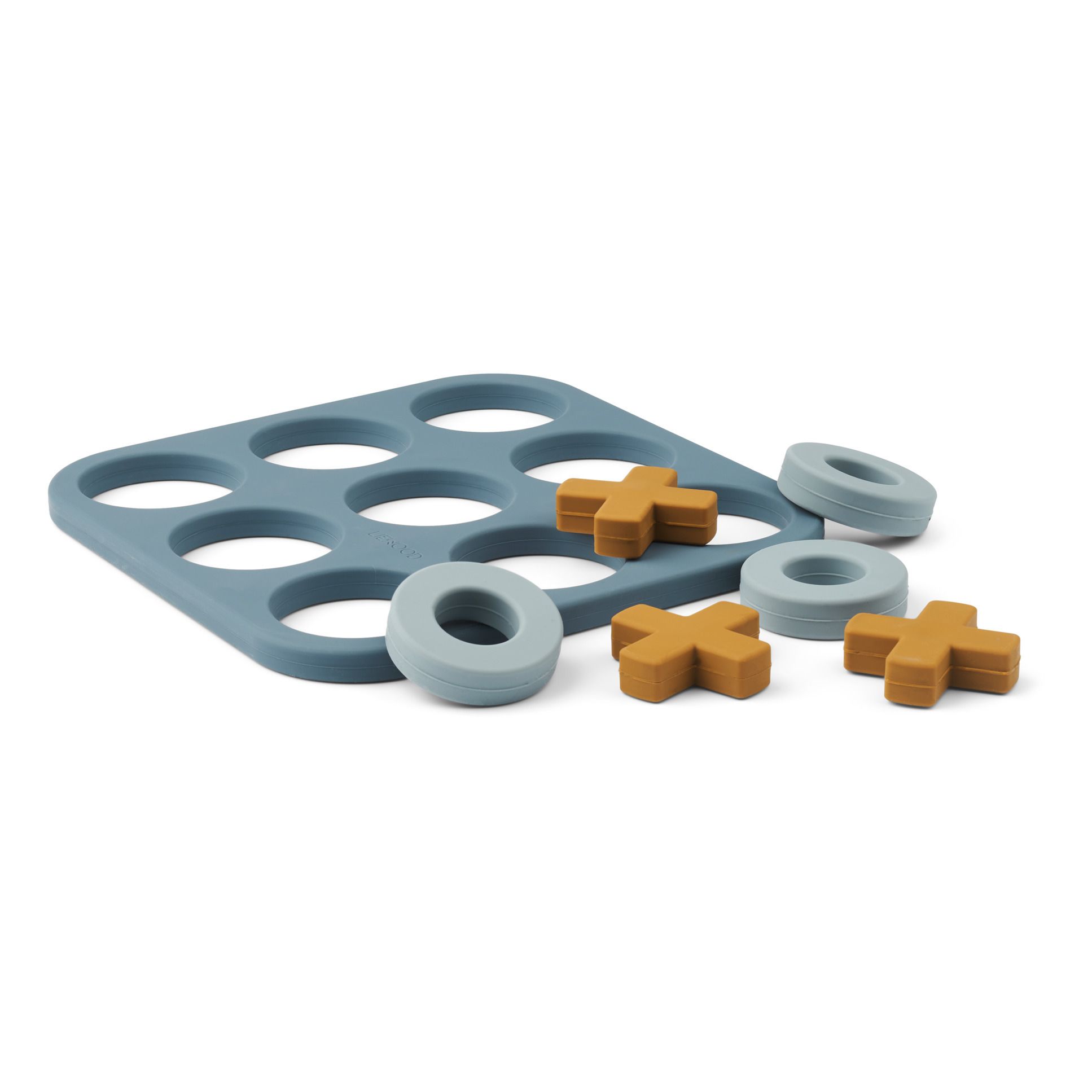 Silicone Noughts and Crosses Set Pale blue- Product image n°1