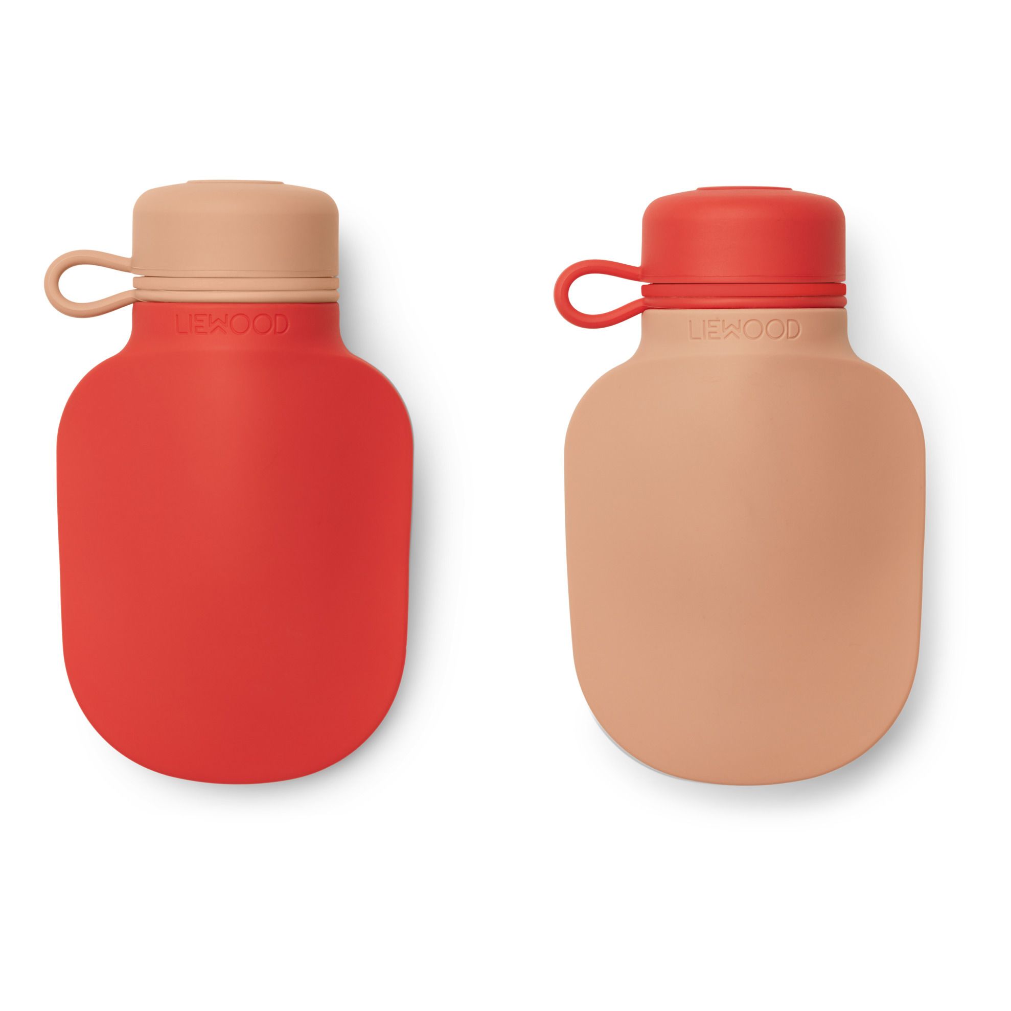 Liewood - Gourdes Silvia en silicone - Set de 2 - Rouge