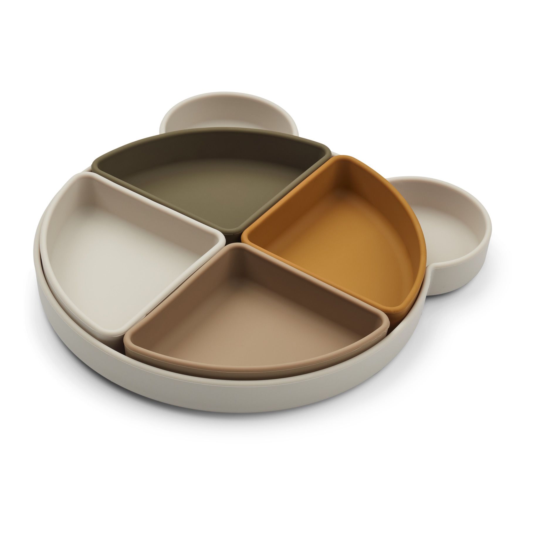 Liewood - Assiette compartimentée Arne en silicone - Multicolore