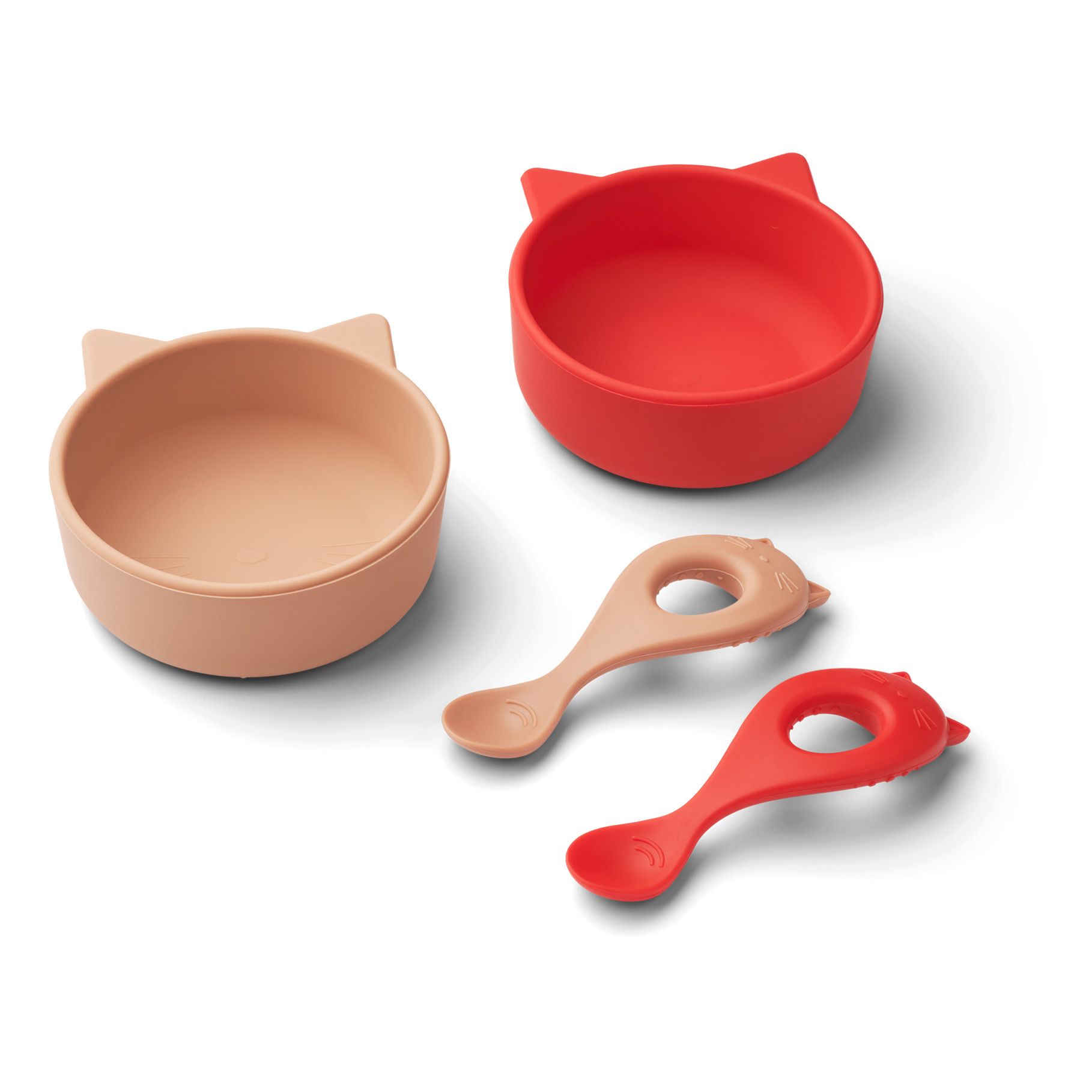 Liewood - Set bols et cuillères Eva en silicone - Rouge