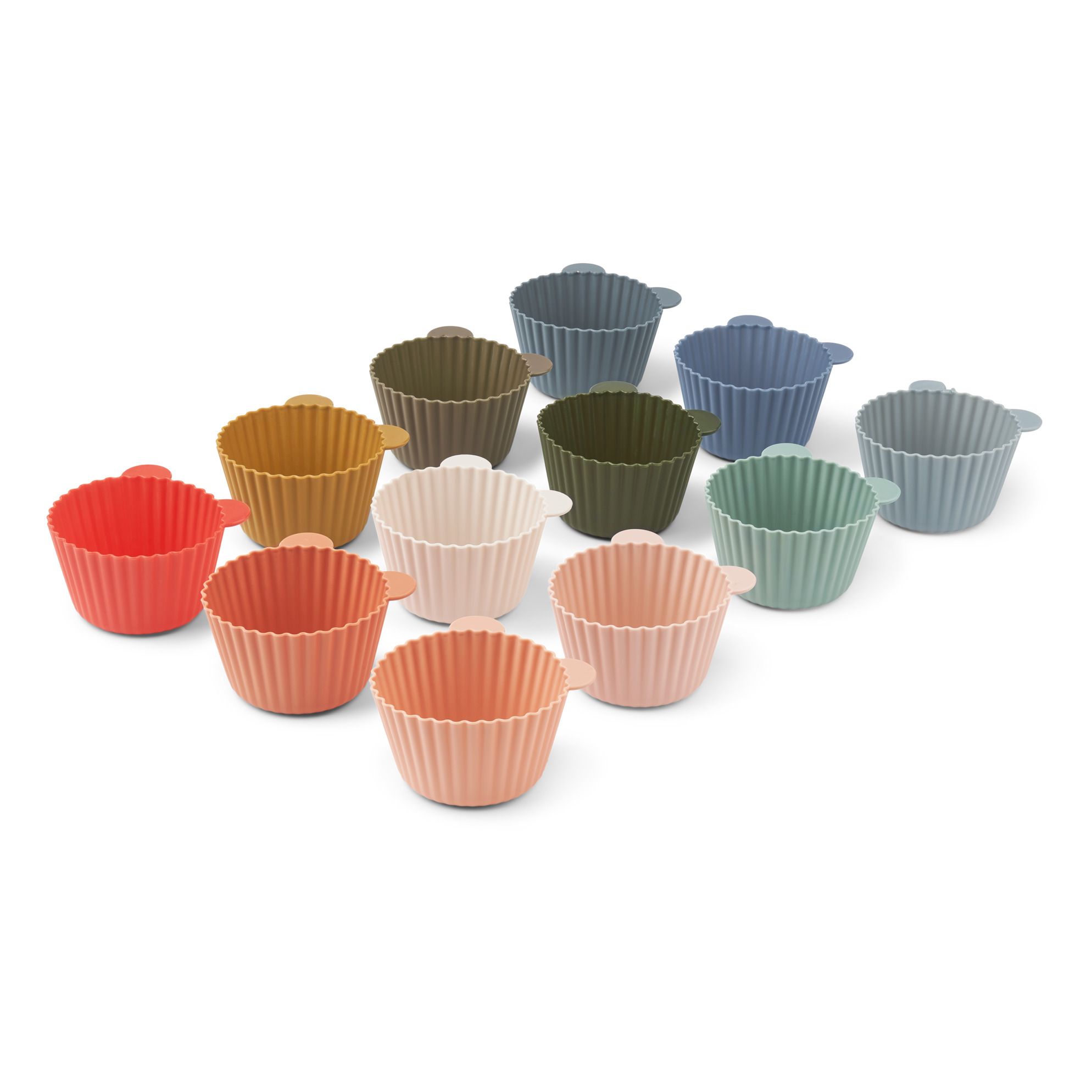Liewood - Moules à cupcake Jerry en silicone - Set de 12 - Multicolore