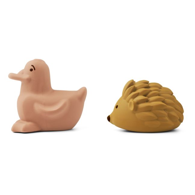 Juguetes de baño de caucho natural Henrik - Juego de 2