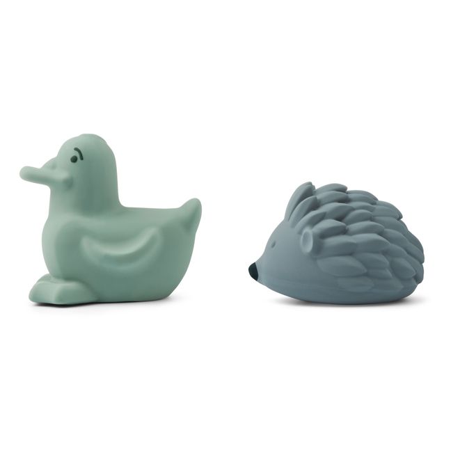Juguetes de baño de caucho natural Henrik - Juego de 2 | Verde Menta