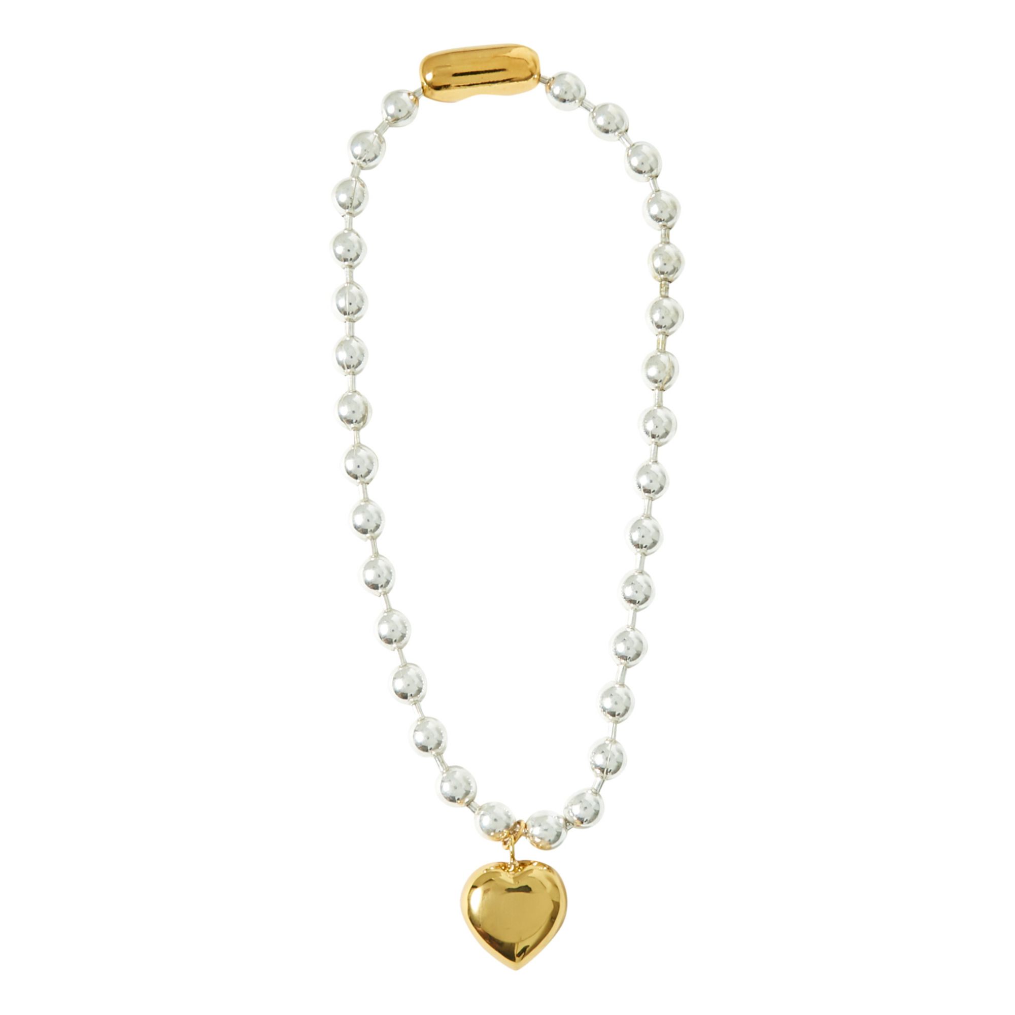 Sliver Heart Necklace Gold Timeless 