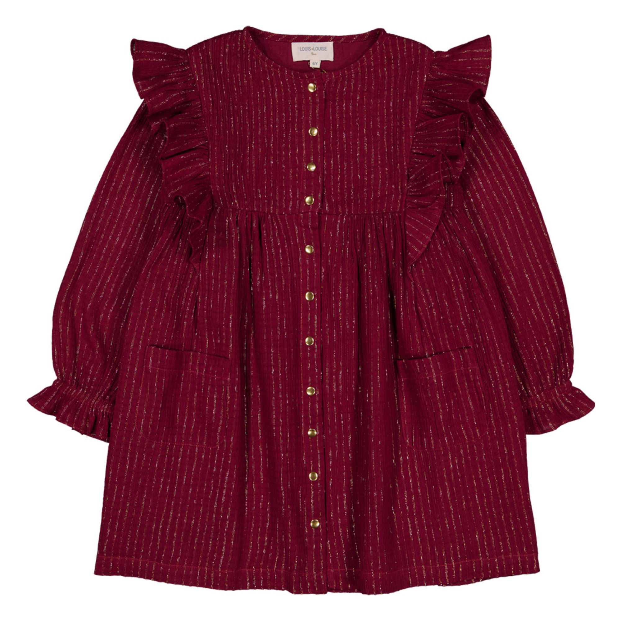Louis Louise - Robe Lurex Abassia - Fille - Bordeaux