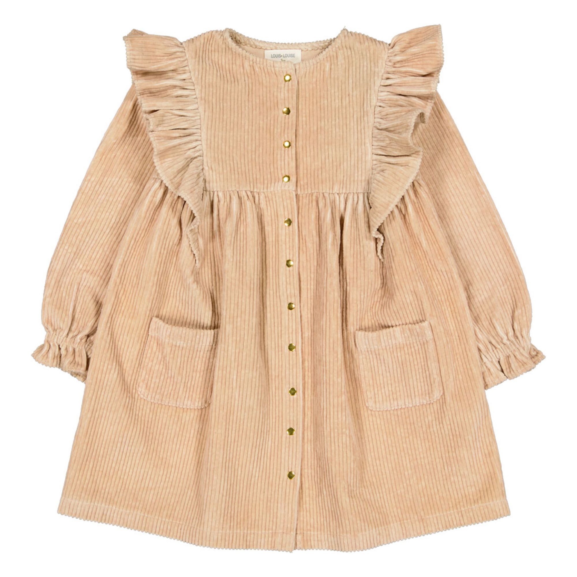 Louis Louise - Robe Velours Abassia - Fille - Beige