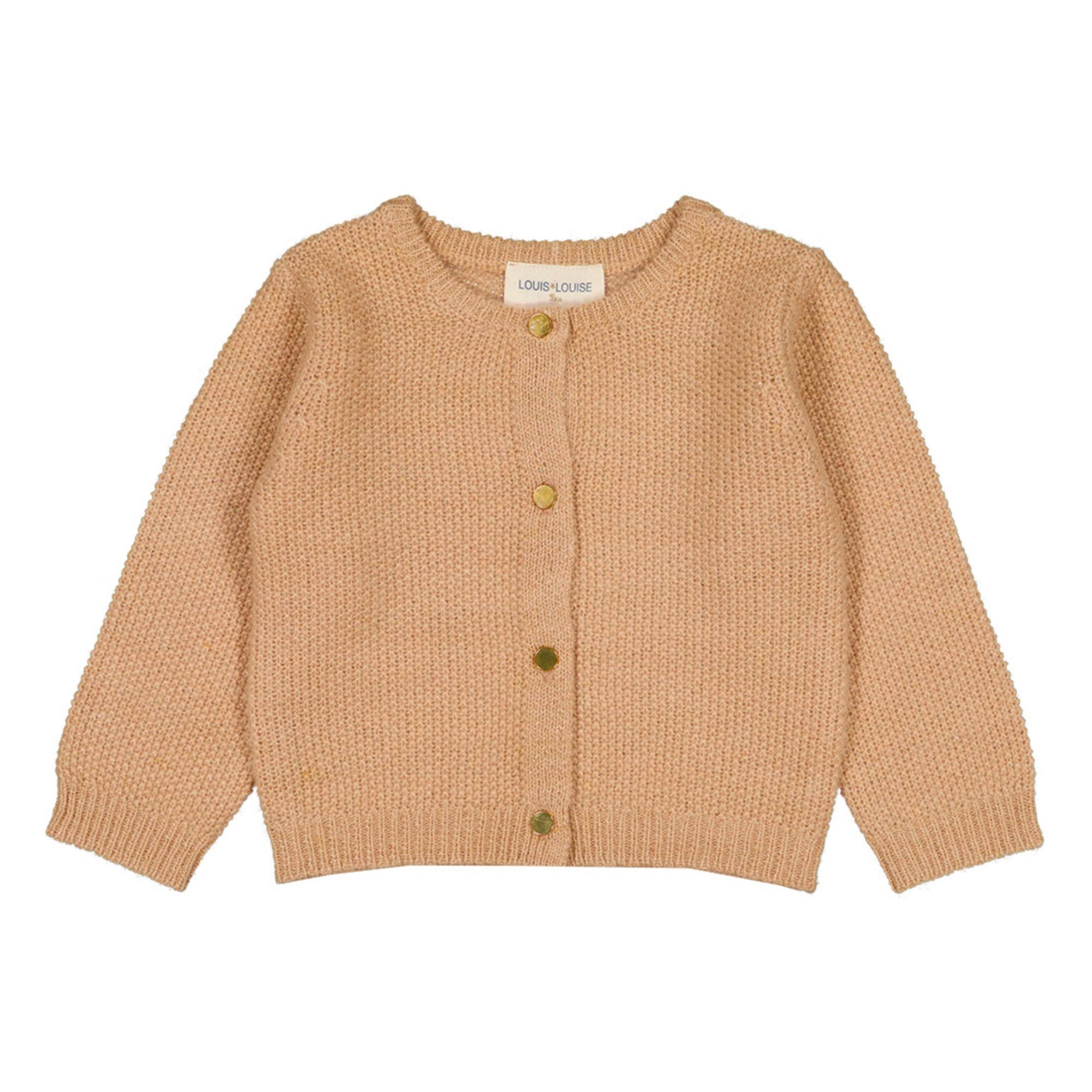 Louis Louise - Cardigan Baby Alpaga Lurex Ambre - Fille - Beige