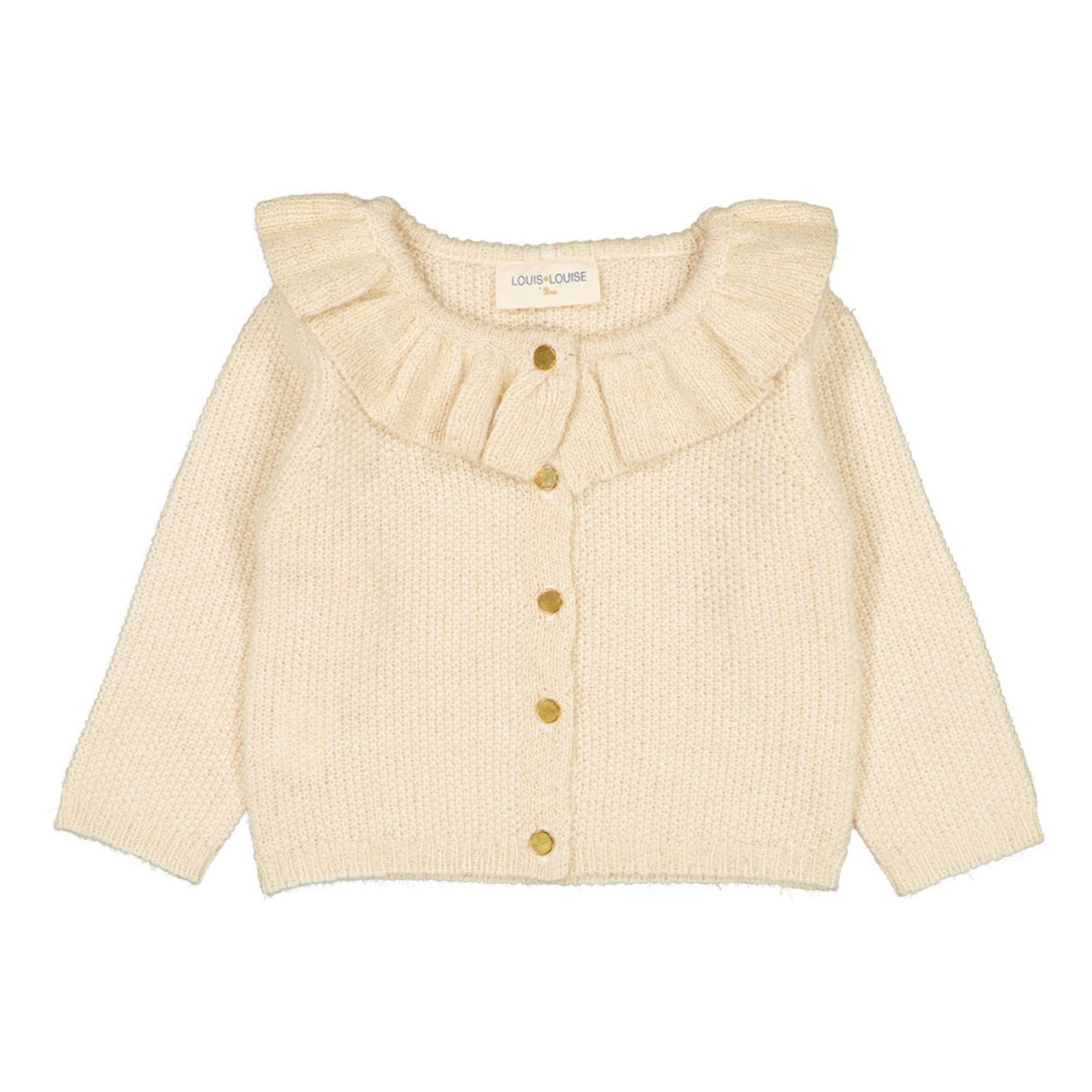 Louis Louise - Cardigan Baby Alpaga Lurex Piano - Fille - Ecru