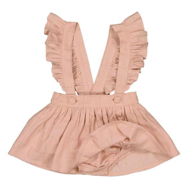 Nella Lurex Skirt-Bloomers with Braces Pale pink
