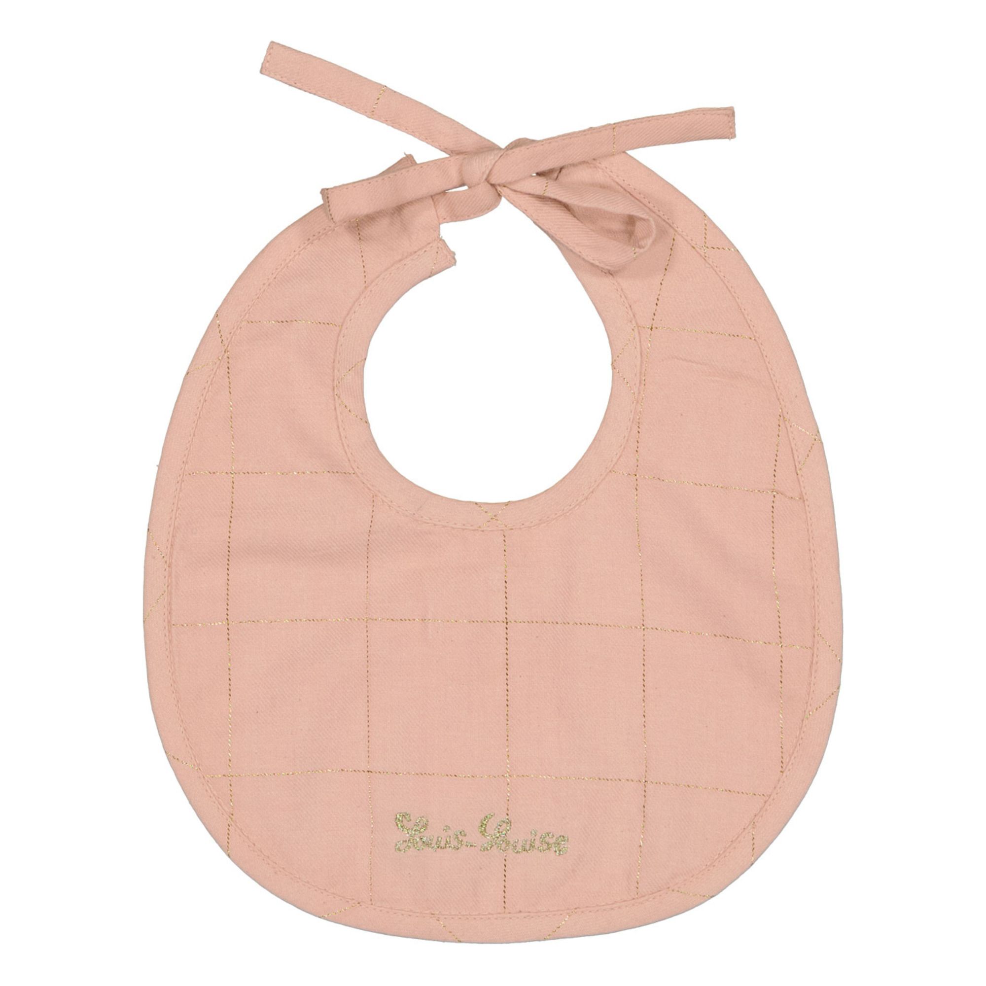 Louis Louise - Bavoir Lurex Bulle - Rose pâle
