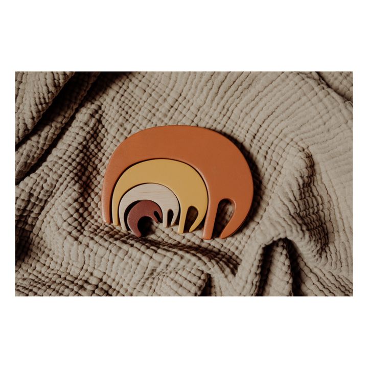 Eléphant à empiler en bois | Terracotta- Image produit n°1
