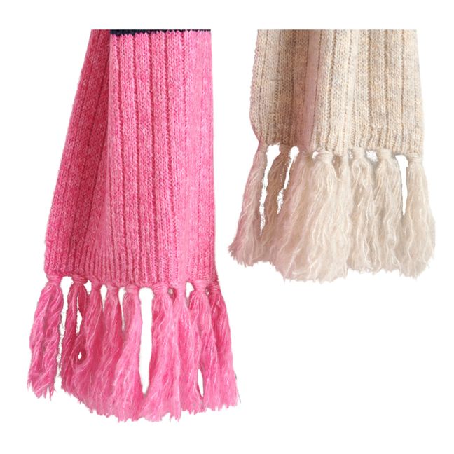 Schal Goorp Mohair-Wolle Rosa