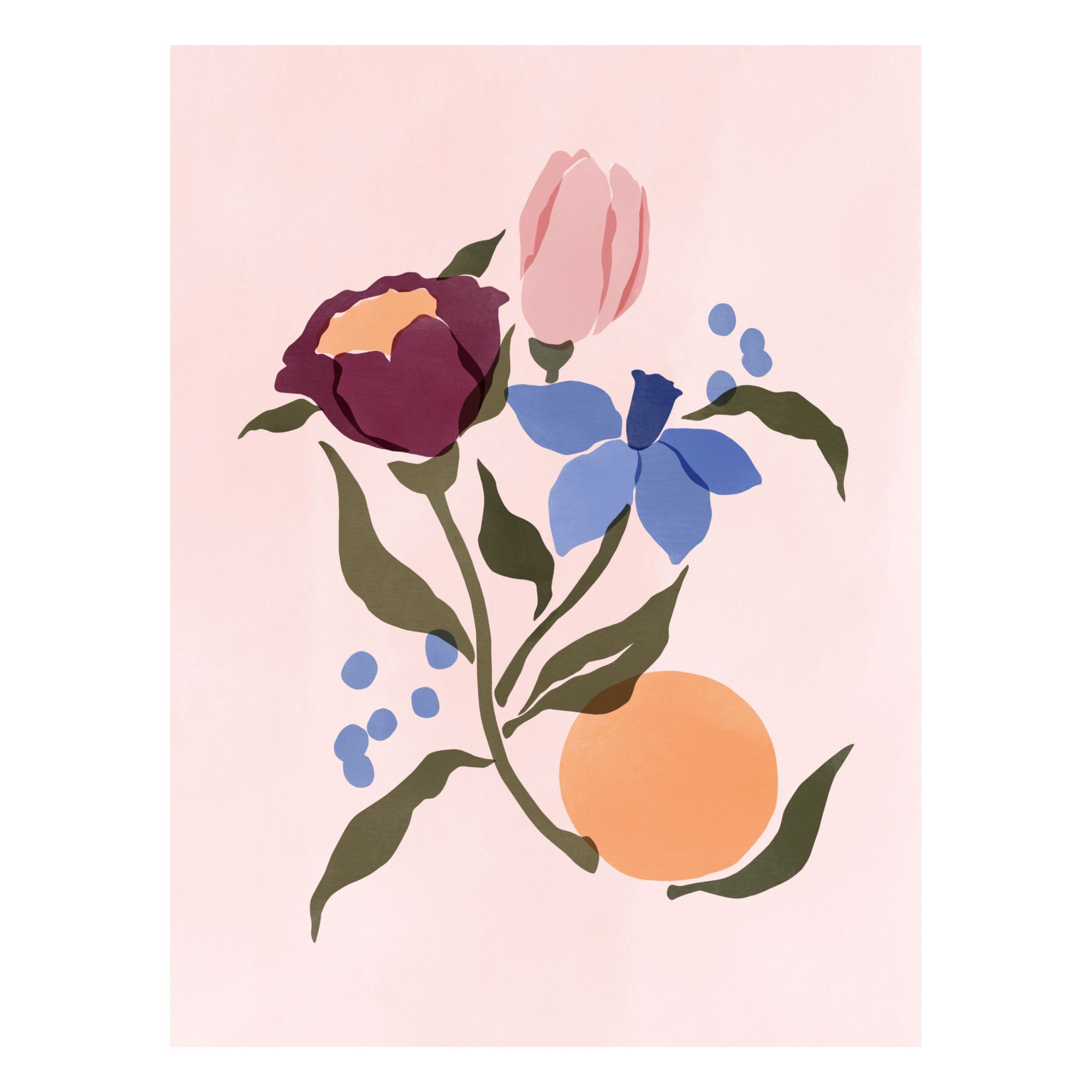 Sacrée Frangine - Affiche Bouquet Lavandou - Multicolore