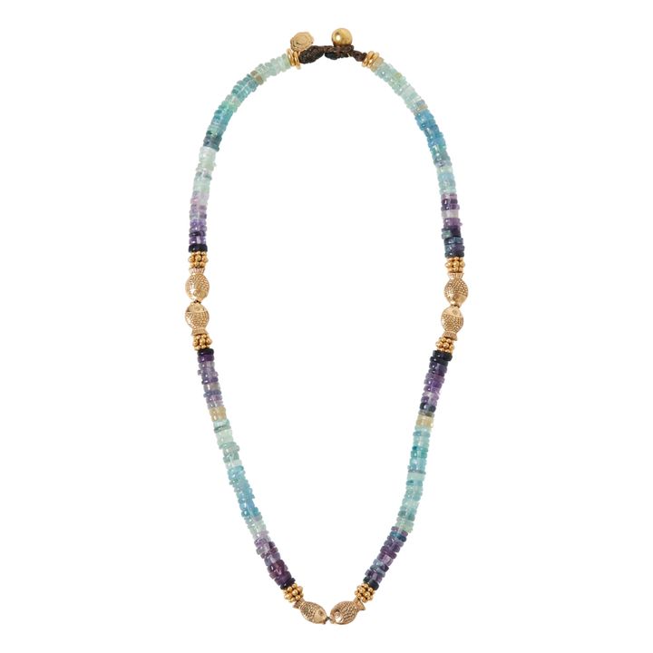 Ustica Fluorite Necklace  | Blue- Product image n°0
