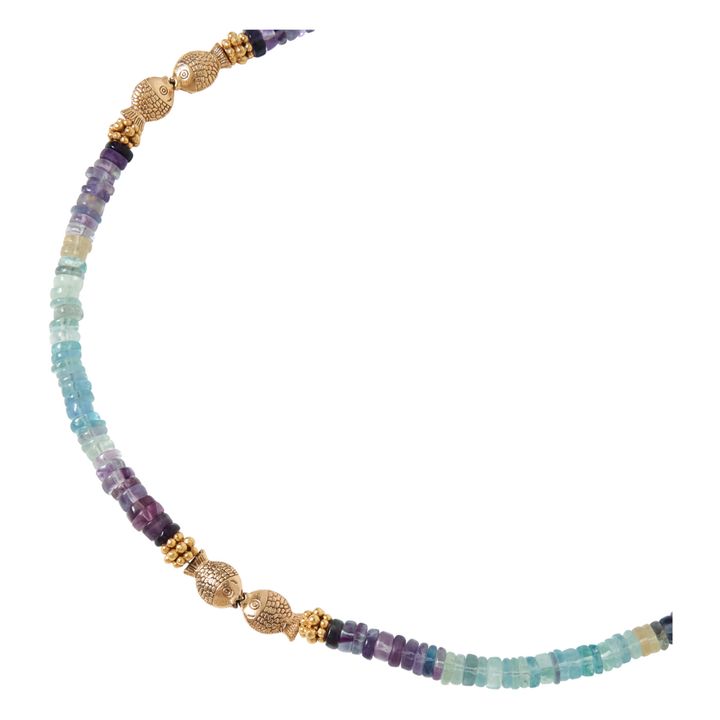 Ustica Fluorite Necklace  | Blue- Product image n°4