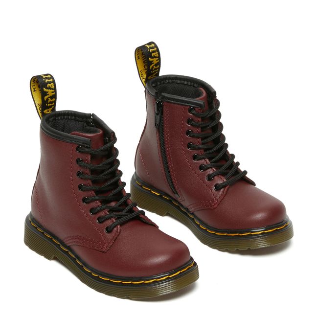 1460 Smooth Leather Lace-Up Boots Burgunderrot