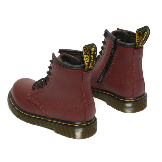 Botas con cordones 1460 de cuero liso | Burdeos