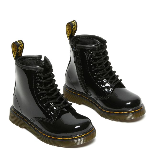 Boots à Lacets 1460 Cuir Verni Noir