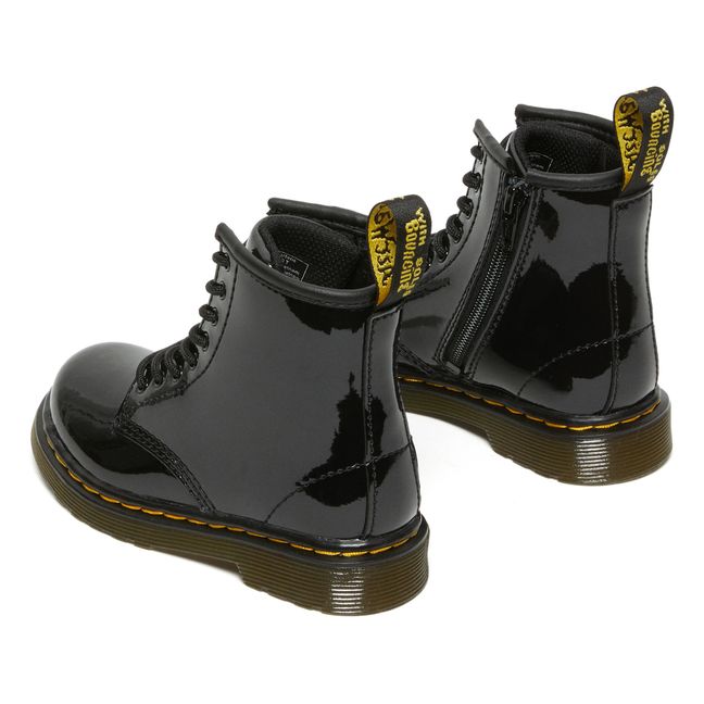 1460 Patent Leather Lace-Up Boots Black
