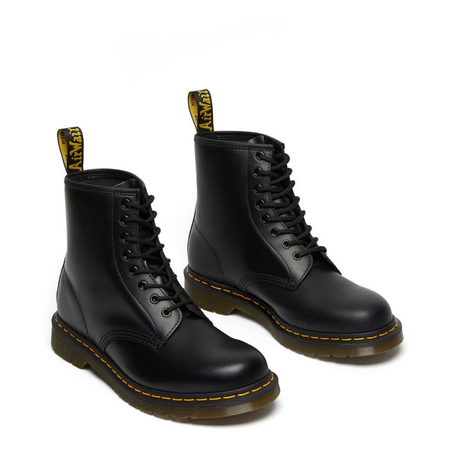 Boots à Lacets 1460 Cuir Lisse - Collection Femme - Noir