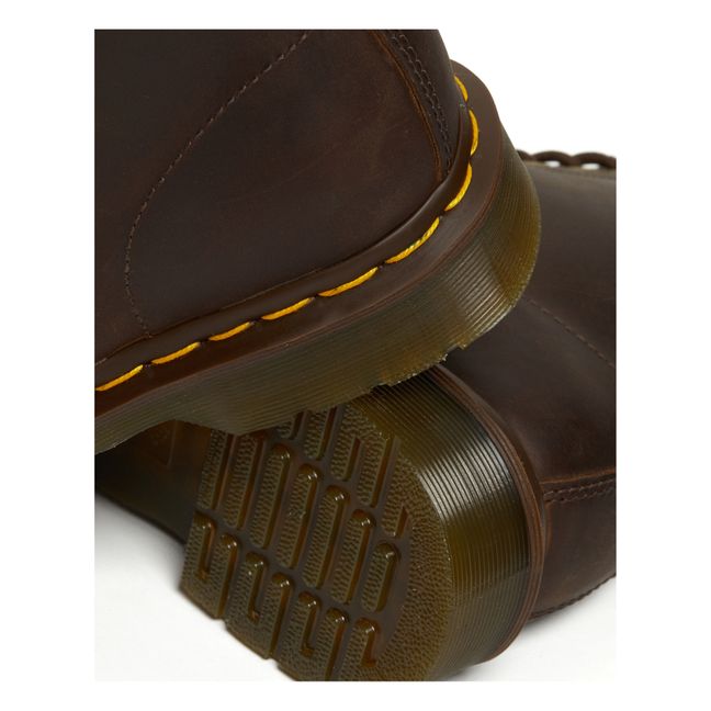 Boots à Lacets 1460 Cuir Ciré - Collection Femme  | Marron