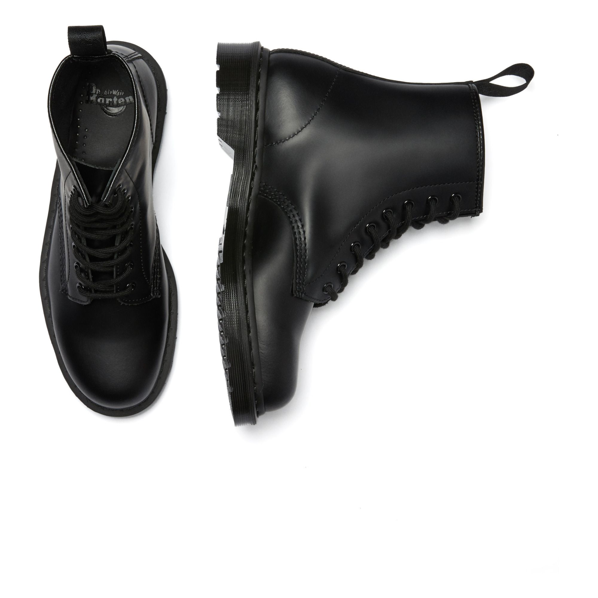 Boots à Lacets 1460 Cuir Lisse Mono - Collection Femme - Noir- Image produit n°2