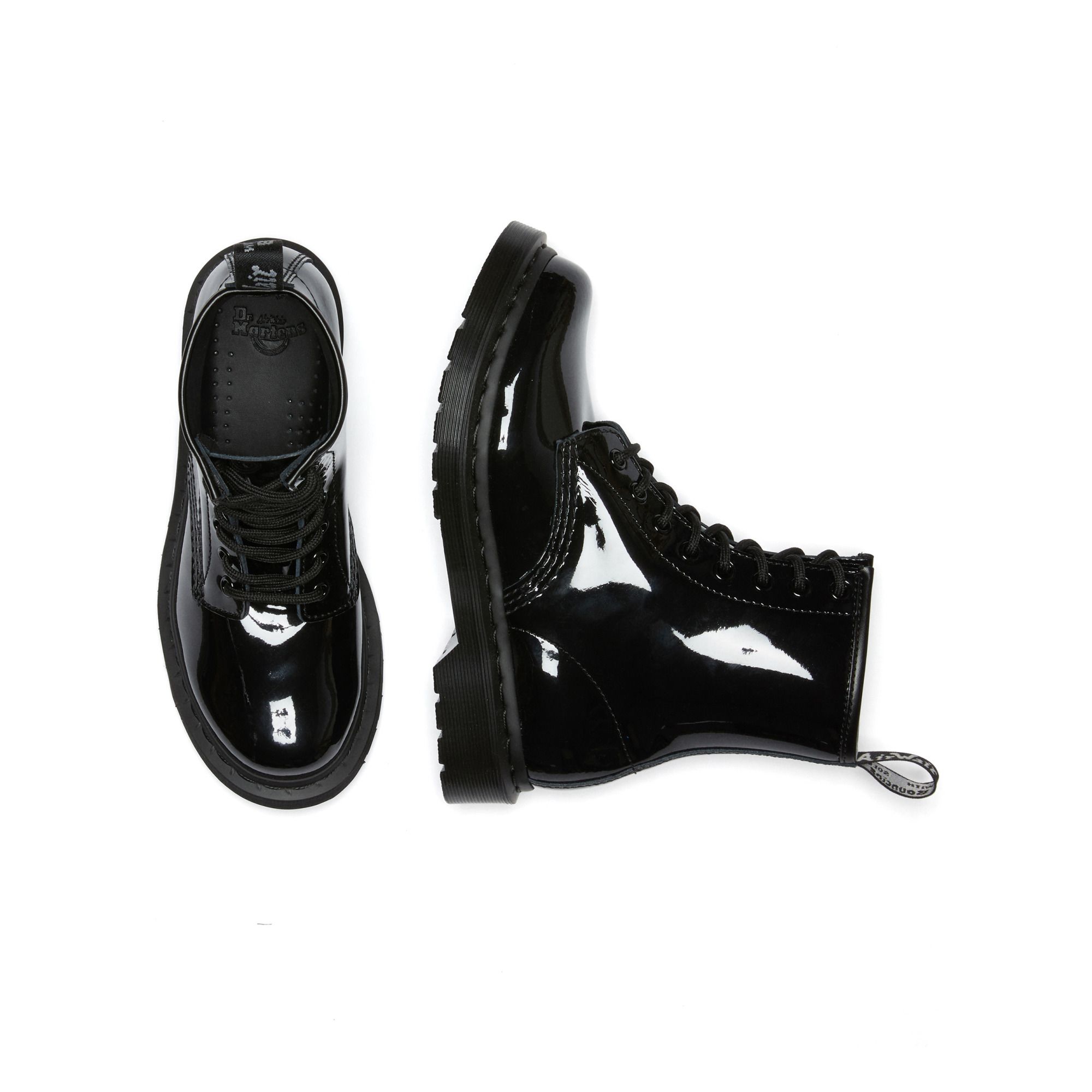 Boots à Lacets 1460 Cuir Verni - Collection Femme - Noir- Image produit n°2