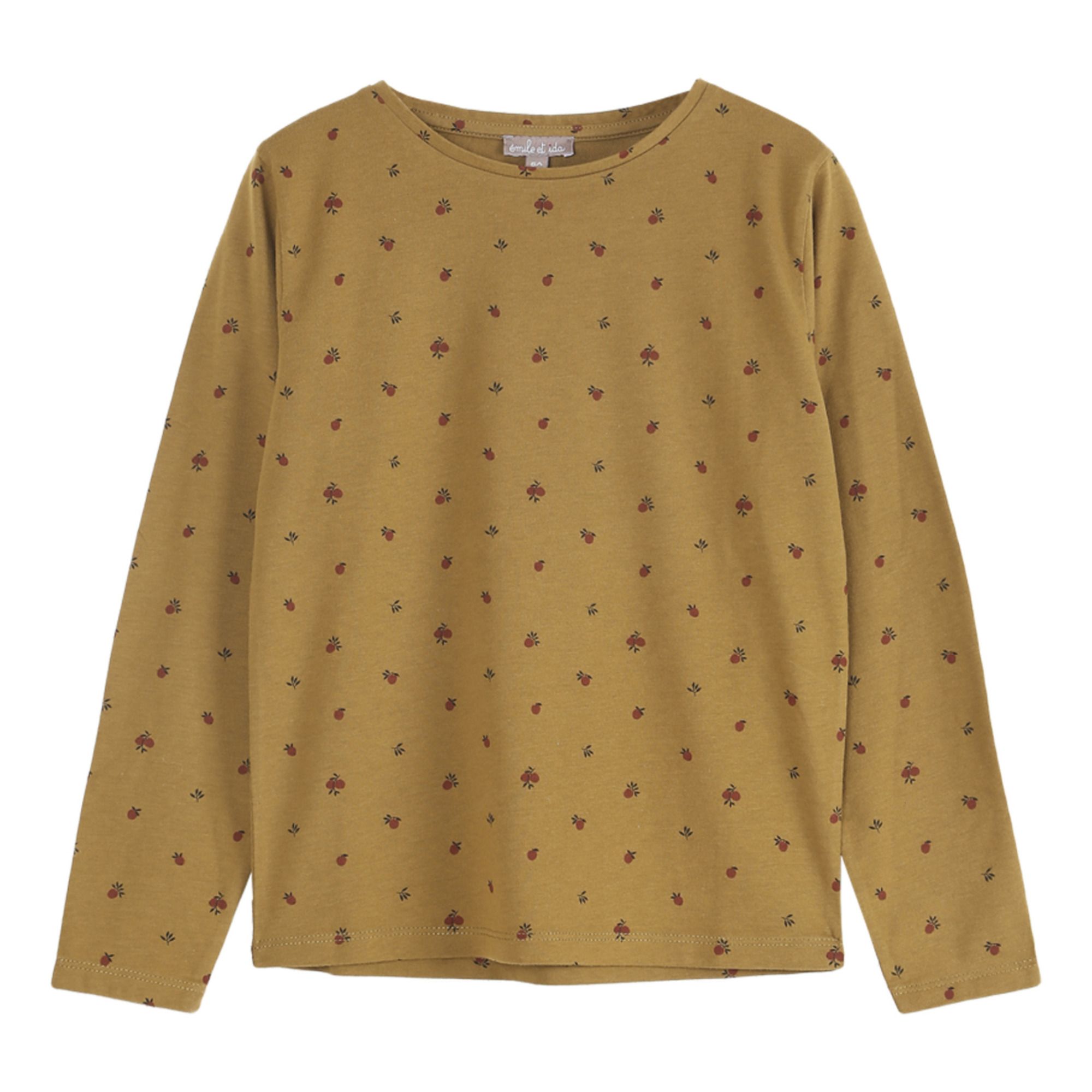 Emile et Ida - T-Shirt Coton Bio Mirabelles - Fille - Ocre