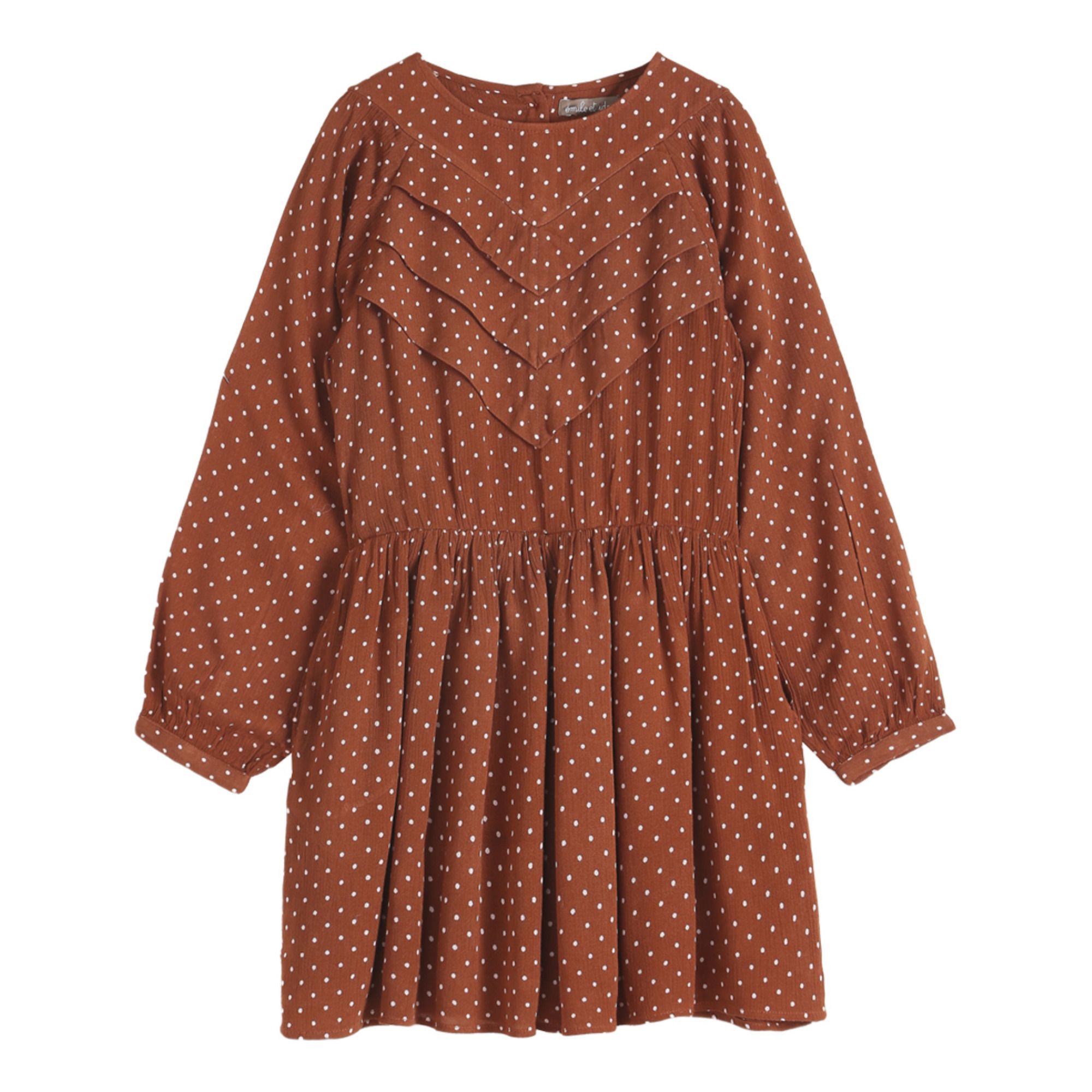 Emile et Ida - Robe Pois - Fille - Rouille